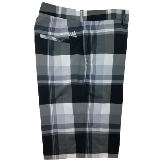 adidas plaid golf shorts